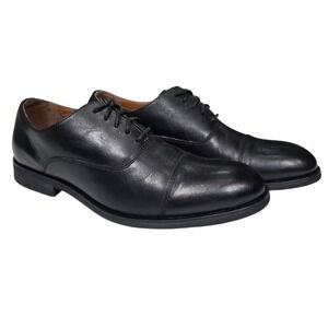Frye Scott Cap Toe Oxford Mens 8.5 Black Leather Lace Up Dress Shoes 3480168